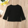 thumbnail image 4 of Franhais Toddler Baby Girl Long Sleeve T-shirt Crew Neck Cotton Ruffles Tops, 4 of 6