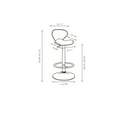 thumbnail image 2 of 0364 Bella Vita Pneumatic Gas Lift Adjustable Height Swivel Stool in White, 2 of 2