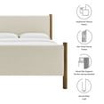 thumbnail image 4 of Platform Bed Frame, Full, Ivory White, Fabric, Hotel Bedroom, Modern Contemporary, HB38182, 4 of 9