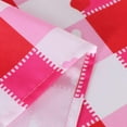 thumbnail image 5 of Valentine''s Day Checkered Fabric Rectangle Table Cloth- 60 x 120 Inch -Polyester Heart Pattern Tablecloth, Table Cover Protector for Party, Wedding, Valentine Decoration Use, Red & White, 5 of 6