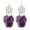 Purple, variant on HUANLEDASH 1 Pair Retro Bohemia Women Hook Earrings Feather Tassel Round Drop Earrings Palace Style Dangle Earrings Jewelry Gift