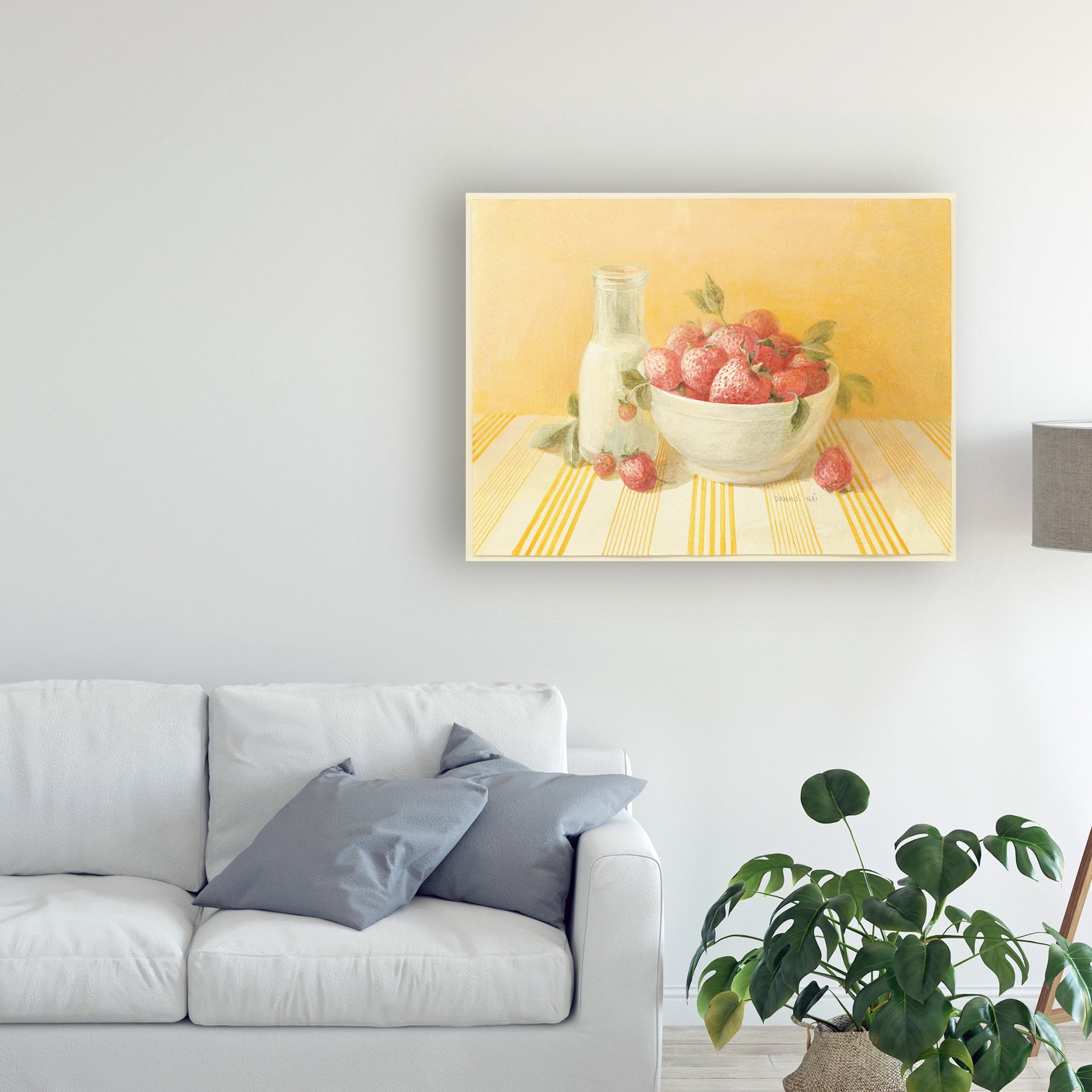 Trademark Fine Art 'Strawberries Painting' Canvas Art by Danhui Nai