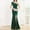Green, variant on Women Sleeveless Formal Maxi Dresses, Women Maxi Evening Gown, Women's Round Neck Fitted Waist Slim Fishtail Skirt Formal Evening Gown Dress Navy, S
