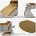 thumbnail image 6 of Dream Pairs Women's Open Toe Buckle Ankle Strap Platform Wedge Sandals GREY Size 11, 6 of 7