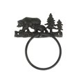 thumbnail image 1 of Rustic Cast Iron Black Bear Mother and Cub Towel Ring, 1 of 5