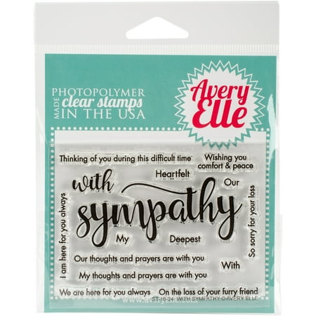 UPC: 0811568024137 | Avery Elle Clear Stamp Set 4 X3  With Sympathy