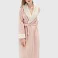 thumbnail image 4 of Kearding larga cálida que mantiene el albornoz de longitud completa Beauty Spa de manga larga Casual cálido camisón ropa de dormir elástica Juegos de accesorios de baño Rosa L Kearding HA011311-02, 4 of 6