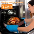 thumbnail image 4 of HLONK Roasting Pan with Rack Carbon Steel Turkey Roaster Pan with Handle Nonstick Roasting Tins Temperature Resistant Roasting Tray Chicken Roaster Pan with Handle for Turkey Chicken, 4 of 9