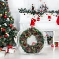 thumbnail image 4 of SHIMELE PVC Transparent Wreath Storage Bag Round Christmas Wreath Organizer Large 23.6 Inch Holiday Decoration Storage Container with Handle for Easter Halloween Home Decor, 4 of 7