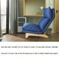 thumbnail image 4 of Indoor Chaise Lounge Chair with Footrest, 3 Angles Adjustable Floor Chair, Folding Lazy Sofa Couch for Teens and Adults, Cushion Padded Comfy Reclining Chair for Living Room and Bedroom (Blue), 4 of 7