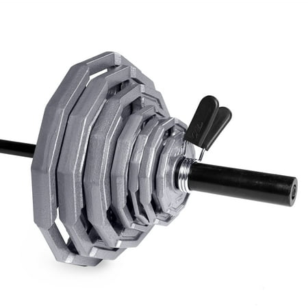 CAP 300 lb Olympic Grip Plate Weight Set (Includes 7' Olympic