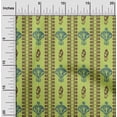 thumbnail image 1 of oneOone Silk Tabby Fabric Swirl & Paisley Ikat Printed Fabric 1 Yard 42 Inch Wide, 1 of 1