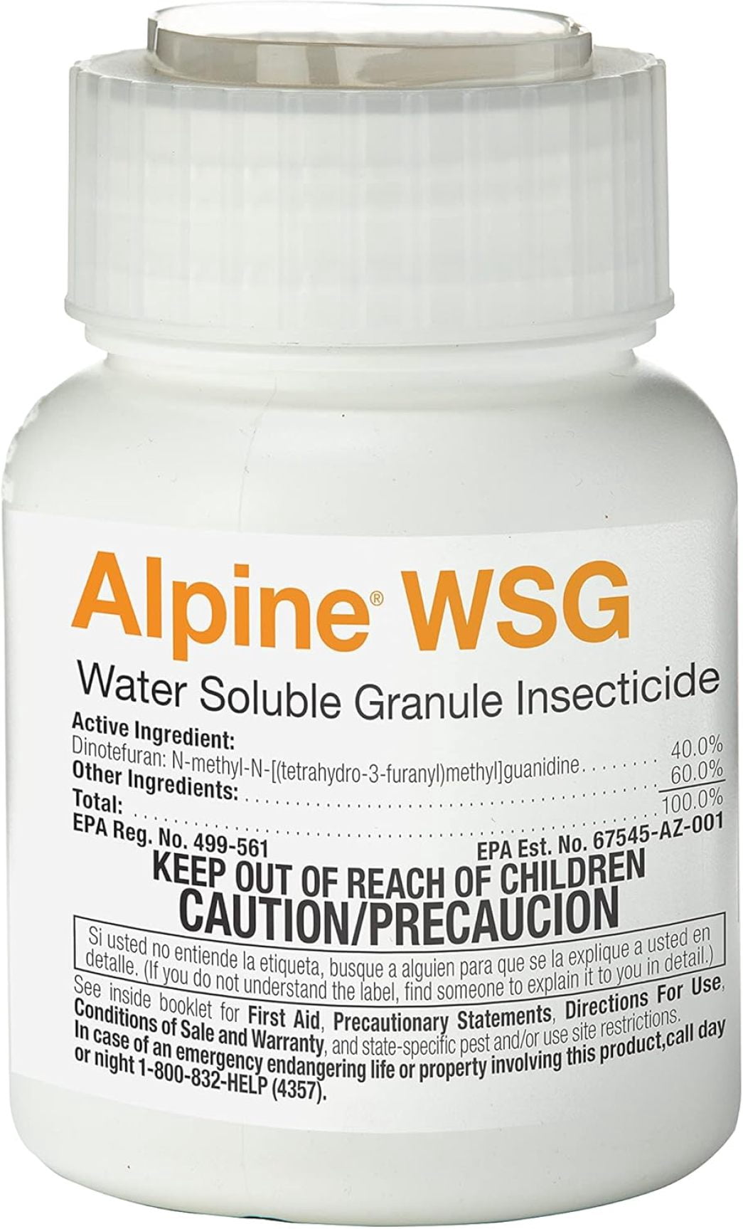DHTZ Alpine WSG Water Soluble Granule Insecticide, Indoor Outdoor Pest Control for Ants, Flies, Bed Bugs, German Cockroach, 200 Grams