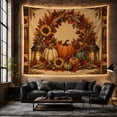 thumbnail image 6 of Lit Candle Rich with Harvest Still Life Arranged, Cozy Farmhouse for Farmhouse Decor Lovers, Aesthetic Wall Decor, Halloween Gift, Tapestry Wall Hanging for Dorm and Living Room, 6 of 7