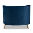thumbnail image 3 of Baxton Studio Kailyn Glam and Luxe Navy Blue Velvet Fabric Upholstered and Gold Finished Chaise, 3 of 10