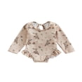 thumbnail image 1 of QJUHUNG Kid Baby Girls One Piece Swimsuit Long Sleeve Zipper Swimwear Ruffle Rashguard Bathing Suits Beachwear, 1 of 7