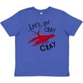 thumbnail image 3 of Inktastic Let's Get Cray Cray Cute Red Crayfish Youth T-Shirt, 3 of 5