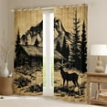 thumbnail image 2 of Manfei Teens Wildlife Reindeer Curtains Pack of 2 (42x84 Each), Farmhouse Animal Curtains Blackout, Rustic Countryside Bedroom Curtains, Curtains and Drapes Decor, 2 of 6