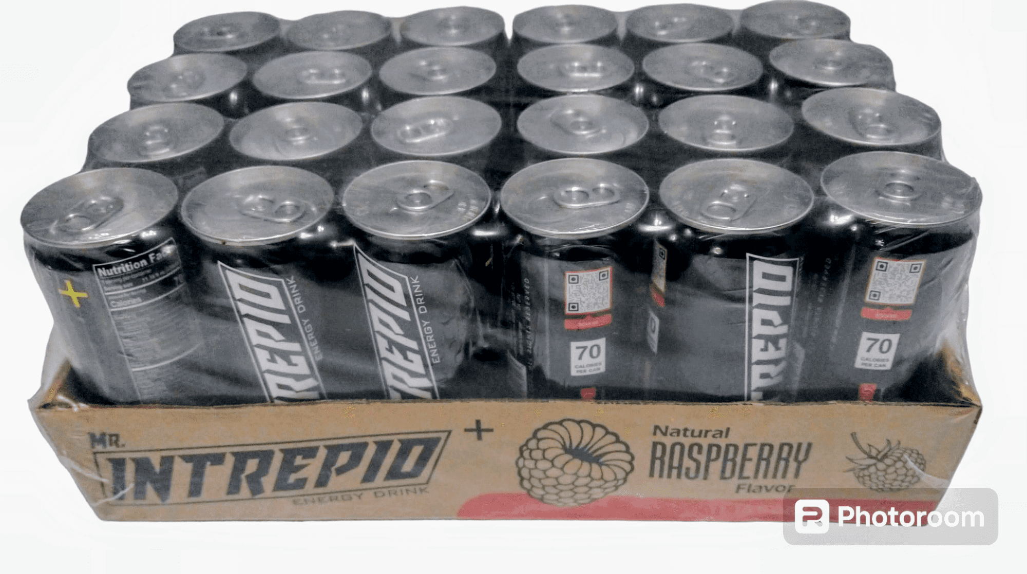 Mr. Intrepid Raspberry Caffeine Added Energy Drink, 24 Count, 11.16 fl oz