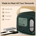 thumbnail image 6 of Oraolo Retro Bluetooth Speakers, Small Wireless Bluetooth Speaker, Vintage Fashion Style, Portable Outdoor Speaker with Powerful Sound, Support Card Port for Bedroom (Green), 6 of 7