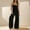 Black, variant on Womens Loose Overalls, Strap Wide Leg Jumpsuit Summer Workout Office Jumpsuits with Pockets
