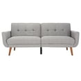 thumbnail image 2 of SAFAVIEH Bushwick Foldable Futon Bed Grey / Brown, 2 of 10