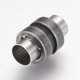 thumbnail image 2 of 304 Stainless Steel Magnetic Clasps with Glue-in Ends Column Gunmetal 16x10mm Hole: 6mm, 2 of 3