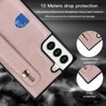 thumbnail image 2 of Case for Samsung Galaxy S21 FE (Not S21) with Card Slot Holder, Removable Adjustable Shoulder Strap Lanyard Crossbody Neck Purse Phone Case for Samsung Galaxy S21 FE KB Rose, 2 of 18
