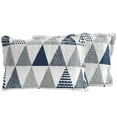 thumbnail image 3 of Marina Decoration Rich Printed Embossed Pinsonic Coverlet Bedspread Ultra Soft Bedding Summer Quilt Set with Shams, Modern Geometric Triangle Pattern, 3 of 6