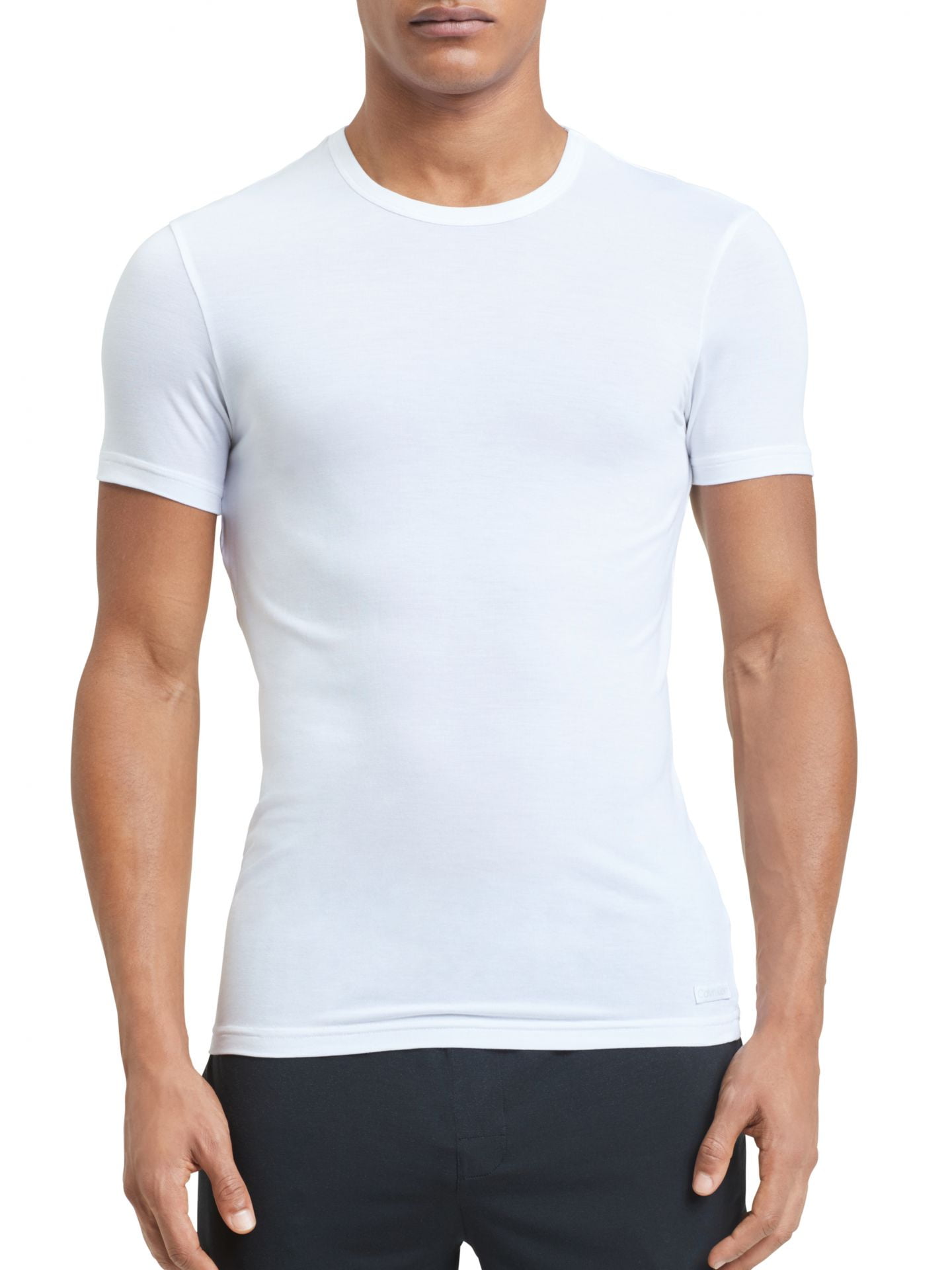 Calvin Klein Men's Launch CK Ultra Soft Modal Crew Neck T-Shirt, White ...