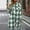 *Green, variant on ClodeEU Womens Plus Size Flannel Plaid Button Down Shirts,Long Sleeve Lapel Long Coats For Fall Tops Green,Womens Plus L