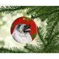 thumbnail image 2 of Carolines Treasures SS4695-CO1 Keeshond Red Snowflakes Holiday Christmas Ceramic Ornament, Multicolor, 2 of 2