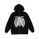 thumbnail image 1 of In Stock Fashion Esqueleto Impresión Anime Hombres Mujeres Manga Larga Cremallera Sudadera Con Capucha Chamarra Suelta Streetwear Y2K Jerseypangjing, 1 of 4