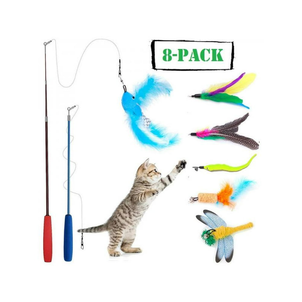 cat feather wand toy