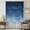 Blue, variant on Navy Blue Ombre Sheer Curtains 45 Inches Long, Modern Moire Wave Gradient Light Filering Curtains, Breathable Simi Curtain Privacy Drapes for Kitchen Bathroom Lightweight Small Window Treatment
