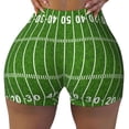 thumbnail image 2 of Naloa American Football Field2 Biker Shorts for Women Seamless Scrunch Short Women’s Yoga Shorts for Gym Running Sport Shorts-X-Large, 2 of 8