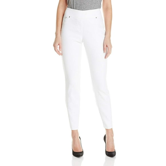 Ruby Rd. Women's Pull-on Extra Stretch Denim Jean, White, 8