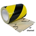 thumbnail image 2 of Gaffers Floor Cord Cover Tape - Width: 6" - Length: 25 Feet - Color: Black/Yellow, 2 of 2