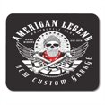 thumbnail image 1 of KDAGR Attribute Skull and Motorcyclist Badge Biker Black Classic Club Emblem Mousepad Mouse Pad Mouse Mat 9x10 inch, 1 of 1