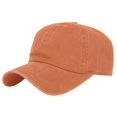thumbnail image 3 of BASEBALL CAP Plain Dad Hat Low Profile Vintage Washed Pigment Adjustable (7fc046_Orange), 3 of 4