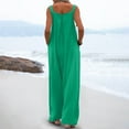 thumbnail image 4 of ABATAB Womens Jumpsuits Casual One Piece Summer Outfits Square Neck Sleeveless Wide Leg Long Pants Rompers with Pockets, 4 of 7