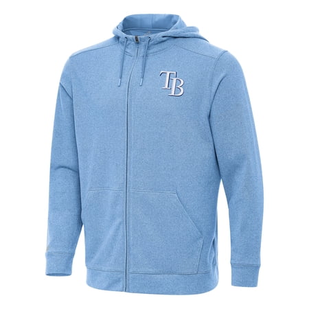 Men s Antigua Heather Powder Blue Tampa Bay Rays Effortless Full-Zip Hooded Jacket Men s Antigua Heather Powder Blue Tampa Bay Rays Effortless Full-Zip Hooded Jacket