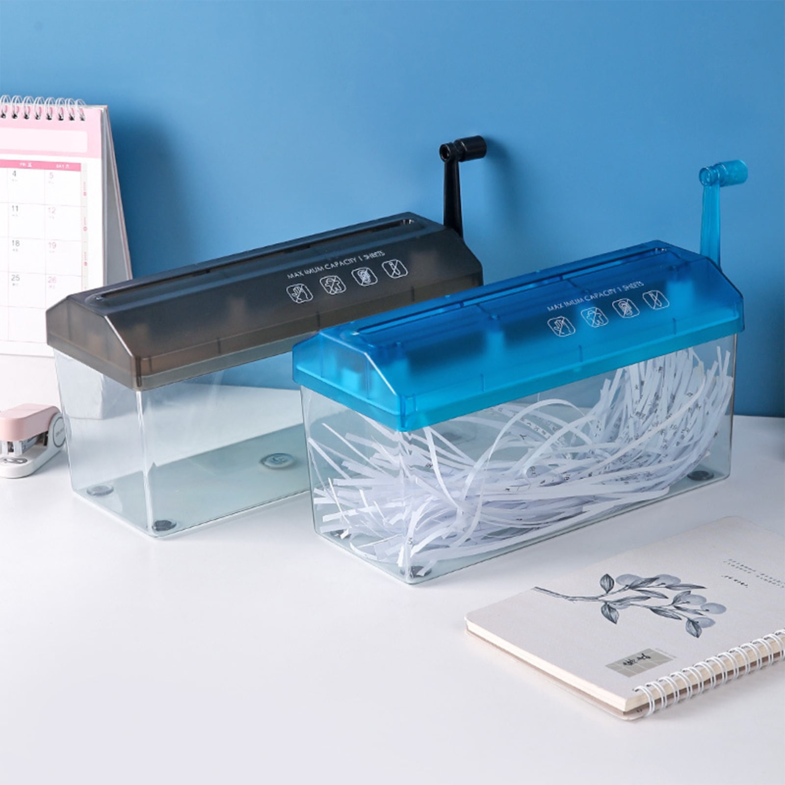 Portable Manual Paper Shredders Small Handheld Paper Shredding Machine for Home School Home Desktop Stationery