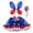 Blue, variant on WOYY Toddler Girls Independence Day Tutu Skirt Party Performance Dance Outfits, Sizes 2-11