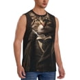 thumbnail image 2 of Daiia Victorian Gentle Cat Printed Men's Tank Tops,Casual Soft Sleeveless Gym Muscle Shirts Bodybuilding Tee-Large, 2 of 8