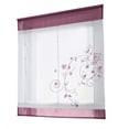 thumbnail image 3 of Embroidered Roman Shade Window Curtain Rod Pocket Polyester Light Filtering Modern Valance for Living Room Bedroom 60x120cm, 3 of 7