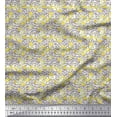 thumbnail image 1 of Soimoi Polyester Crepe Fabric Flower Artistic Printed Fabric 1 Yard 42 Inch Wide, 1 of 3
