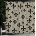thumbnail image 3 of Ambesonne Fleur De Lis Shower Curtain, Lily Pattern Retro Art, 69"Wx70"L, Cocoa Black, 3 of 4