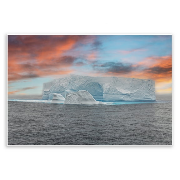 Stupell Industries Sunset over Frozen Iceberg Wall Plaque Art design by Richard Silver, 10 x 15