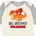 thumbnail image 4 of Inktastic Big Brother Cute Red and Orange Dragon Boys Long Sleeve Baby Bodysuit, 4 of 5